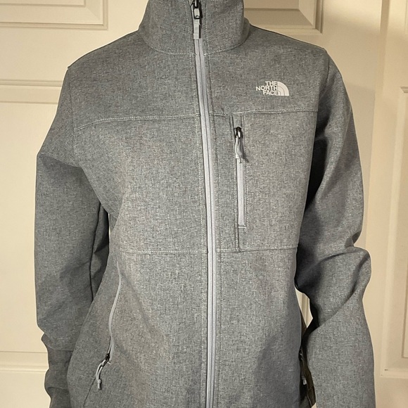 The North Face Womens Windwall Softshell Waterproof Jacket Heather Gray Size M - Picture 1 of 10